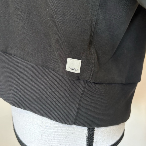 Vuori Restore Half Zip Hoodie Washed Black Long Sleeves Womens Size Small - Picture 8 of 11